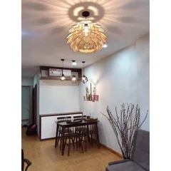 Đèn gỗ hoa sứ 60cm akz