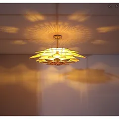 đèn gỗ hoa sen size to 65cm