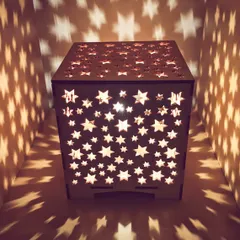 Đèn Gỗ DIY 050 decor trang trí