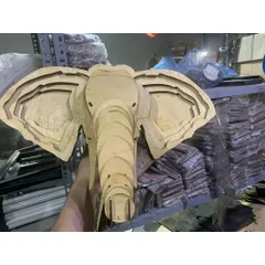 Mô hình đầu voi 3D - trang trí phong thủy