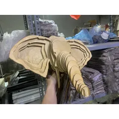 Mô hình đầu voi 3D - trang trí phong thủy