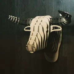 đầu trâu gỗ decor