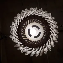 Đèn gỗ cầu xoắn 005