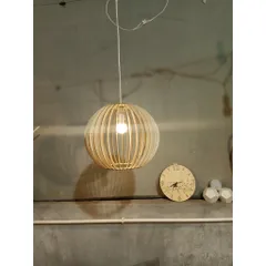 Đèn gỗ đèn cầu 30cm