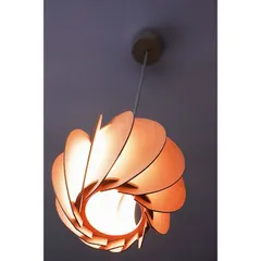 đèn gỗ dáng quả bưởi