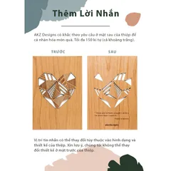 Thiệp Gỗ | Quà Tặng | Sinh Nhật | Valentine | 8/3 AKZ-TG004