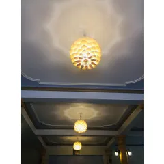 Đèn gỗ hoa cúc vạn thọ DIY