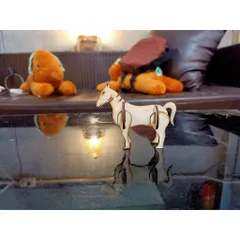 Con ngựa ghép gỗ trang trí để bàn