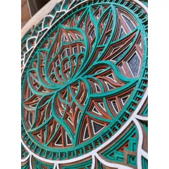 tranh gỗ mandala bông sen