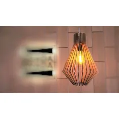 Đèn Gỗ DIY 136 trang trí cửa hàng
