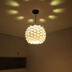 Đèn gỗ cúc vạn thọ DIY 199 thả trần trang trí và nhiều mẫu