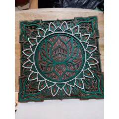 tranh gỗ mandala bông sen
