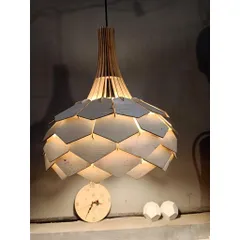 Đèn gỗ cúc vạn thọ DIY 199 thả trần trang trí và nhiều mẫu