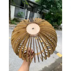 đèn gỗ cầu diy nơm D33cm đèn gỗ- Đèn trang trí decor cửa hàng nội thất thời trang đời sống