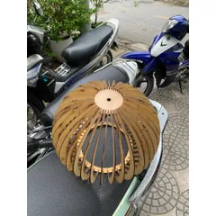 đèn gỗ cầu diy nơm D33cm đèn gỗ- Đèn trang trí decor cửa hàng nội thất thời trang đời sống