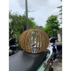 đèn gỗ cầu diy nơm D33cm đèn gỗ- Đèn trang trí decor cửa hàng nội thất thời trang đời sống