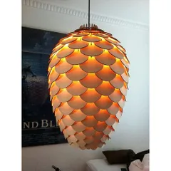 Đèn gỗ quả thông lớn 883