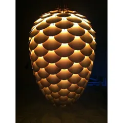 Đèn gỗ quả thông lớn 883