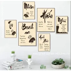 Tranh Trep Tường Chữ Hiếu Thư Pháp Quà Tặng Ông Bà , Cha Mẹ , Người Thân.
