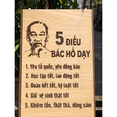 Tranh gỗ đẹp - Câu nói hay cua Bác Hồ - Lời dạy muôn đời - nhiều loại