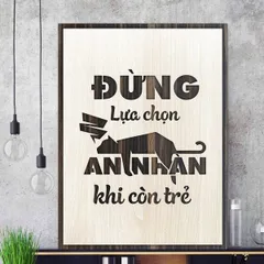 Tranh gỗ decor truyền cảm hứng 
