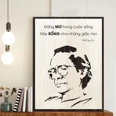 Tranh slogan Trịnh Công Sơn, tranh gỗ treo tường 