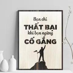Tranh gỗ decor truyền cảm hứng 