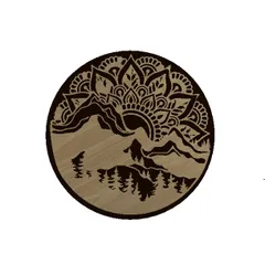 Tranh gỗ mandala, Tranh Gỗ 3D Mandala Chữ Om treo tường cho phòng thờ, phòng thiền, yoga, quán chay... MDL04