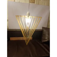 Đèn trang trí nội thất ,cửa hàng Gỗ DIY 143, đèn gỗ xoắn tam giác, đèn gỗ tam giác, đèn gỗ xoáy