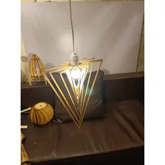 Đèn trang trí nội thất ,cửa hàng Gỗ DIY 143, đèn gỗ xoắn tam giác, đèn gỗ tam giác, đèn gỗ xoáy