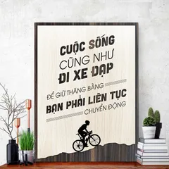 Tranh gỗ 3d trang trí truyền động lực handmade 