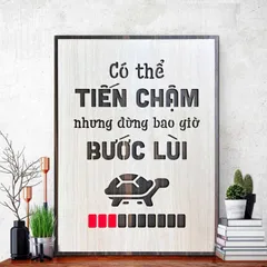 Tranh gỗ 3d trang trí truyền động lực handmade 