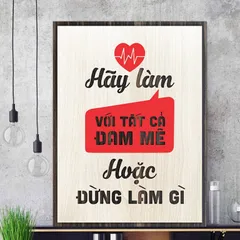 Tranh gỗ 3d trang trí truyền động lực handmade 