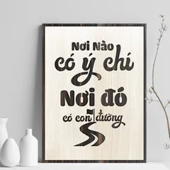 Tranh gỗ 3d trang trí truyền động lực handmade 
