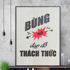 Tranh gỗ 3d trang trí truyền động lực handmade 