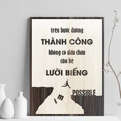 Tranh gỗ 3d trang trí truyền động lực handmade 