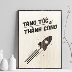 Tranh gỗ 3d trang trí truyền động lực handmade 