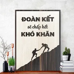 Tranh gỗ 3d trang trí truyền động lực handmade 