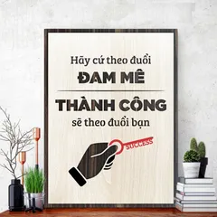 Tranh gỗ 3d trang trí truyền động lực handmade 