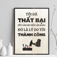 Tranh gỗ 3d trang trí truyền động lực handmade 