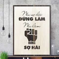 Tranh gỗ 3d trang trí truyền động lực handmade 