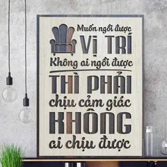 Tranh gỗ 3d trang trí truyền động lực handmade 