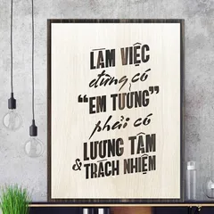 Tranh gỗ 3d trang trí truyền động lực handmade 
