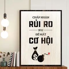 Tranh gỗ 3D cắt lớp – chấp nhận rủi ro hay để mất cơ hội,là lời nhắc tỉnh táo dành cho những ai còn đang do dự