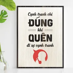 Tranh gỗ 3D cắt lớp – Cạnh tranh chỉ đúng khi quên đi sự cạnh tranh,một thông điệp sâu sắc, dành cho những người hiểu