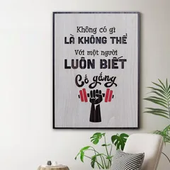 Tranh gỗ 3D cắt lớp – Không có gì là không thể với một người luôn biết cố gắng,một lời nhắc nhở đầy cảm hứng rằng sự