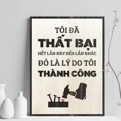 Tranh gỗ 3D cắt lớp – Tôi đã thất bại hết lần này đến lần khác, đó là lý do tôi thành công  “Tôi đã thất bại hết lần này