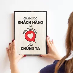 Tranh gỗ 3D cắt lớp – Chăm sóc khách hàng là niềm hạnh phúc của chúng ta,ó là tinh thần cốt lõi của dịch vụ chuyên