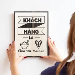 Tranh gỗ 3D cắt lớp – Khách hàng là chén cơm manh áo,không chỉ là một câu nói dân dã, mà còn là lời nhắc nhở đầy sâu sắc