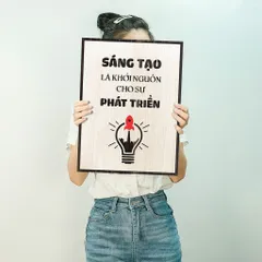 Tranh gỗ 3D cắt lớp – Sáng tạo là khởi nguồn cho sự phát triển  “Sáng tạo là khởi nguồn cho sự phát triển” là lời khẳng